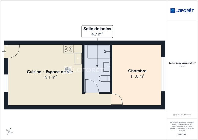 Appartement à louer, 35m², Fouesnant