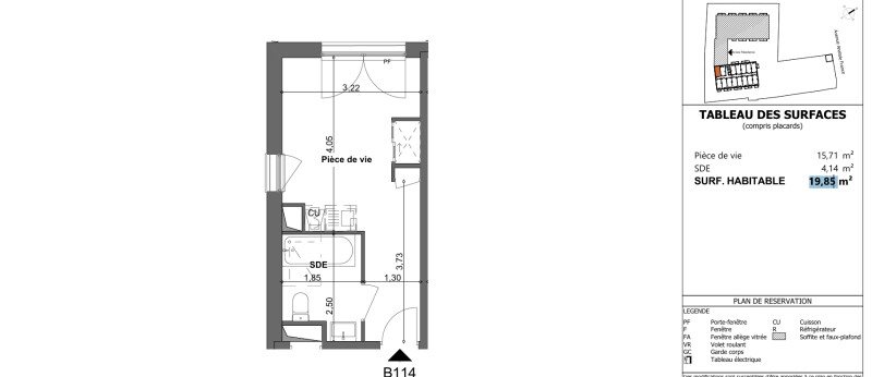 Appartement à vendre, 19m², Anzin