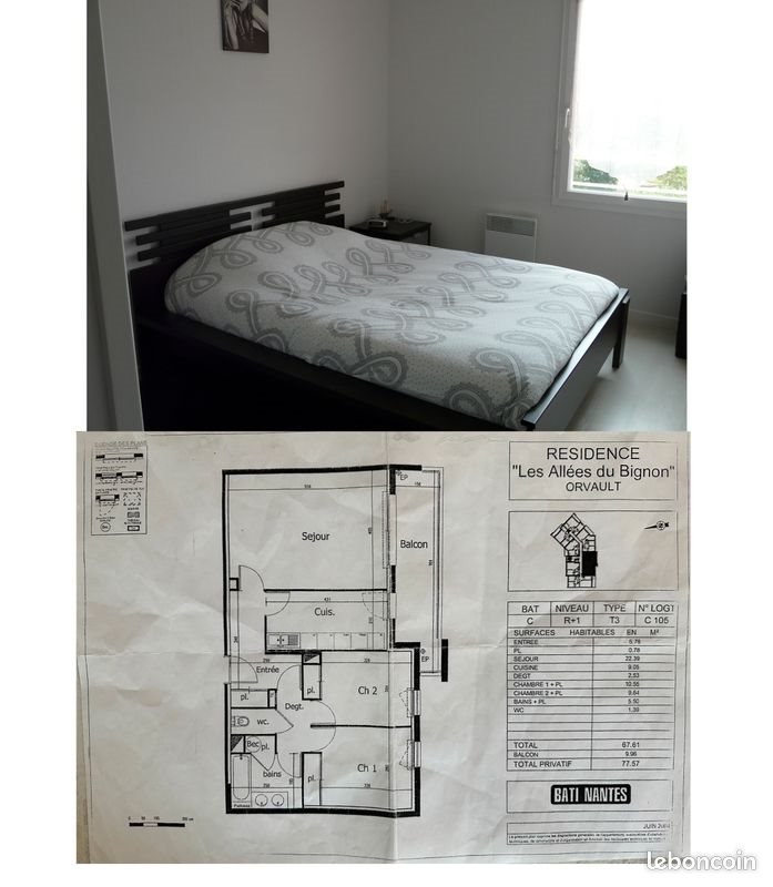 Appartement à louer, 67m², Orvault
