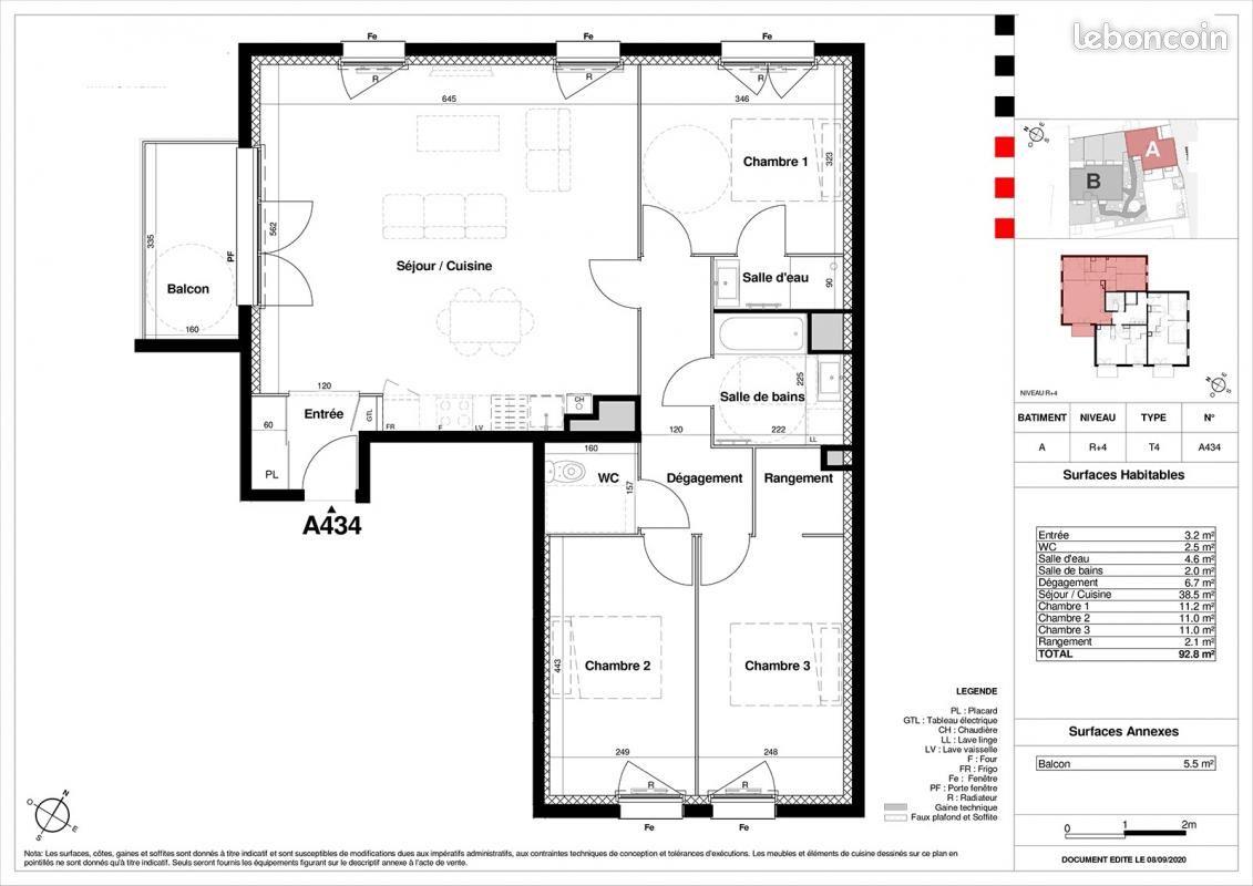 Appartement à louer, 92m², Clermont-Ferrand