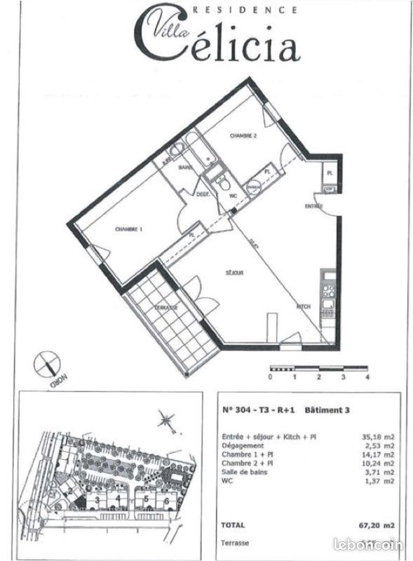 Appartement à louer, 67m², Roanne