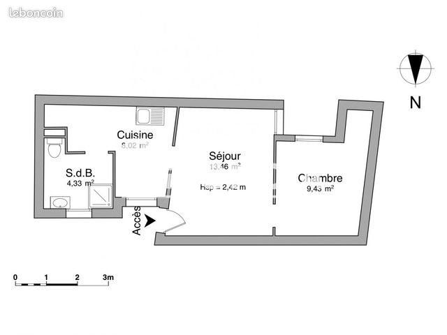 Maison à louer, 35m², Rochefort