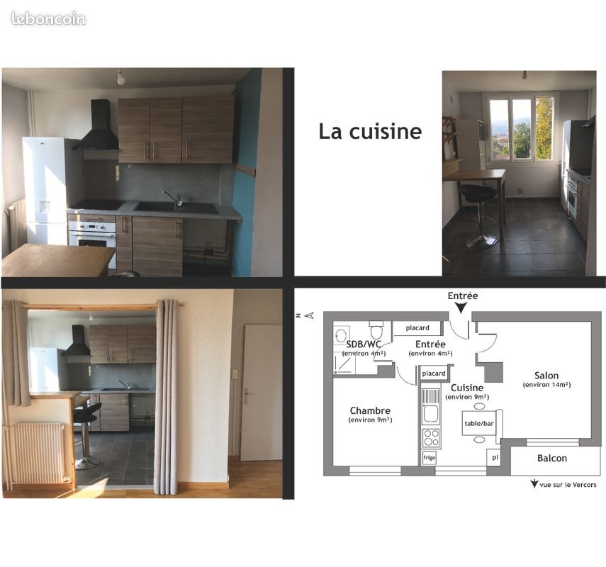 Appartement à vendre, 40m², Grenoble