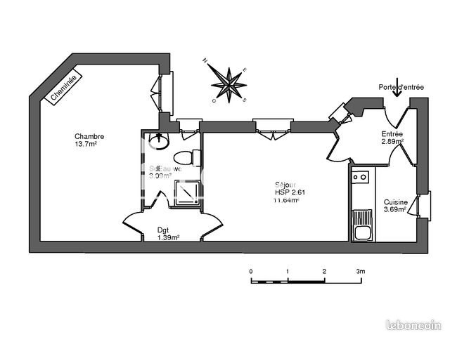 Appartement à louer, 36m², Orléans