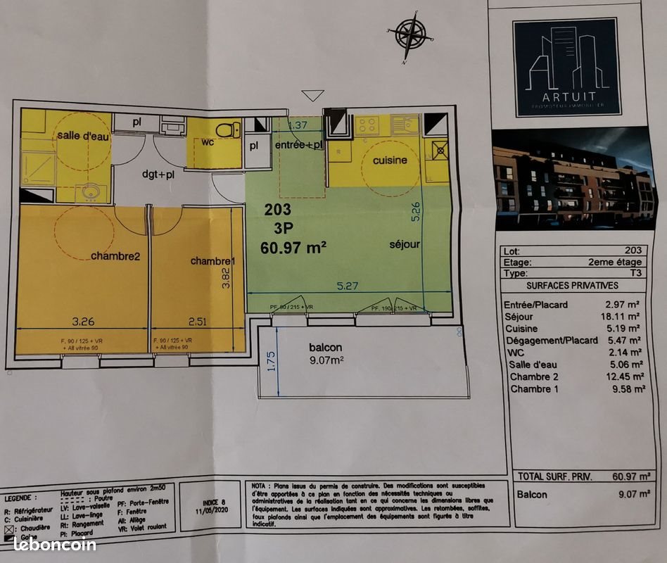 Appartement à louer, 62m², Le Mans