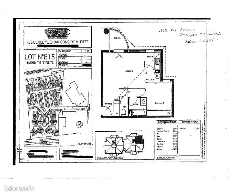 Appartement à louer, 45m², Muret