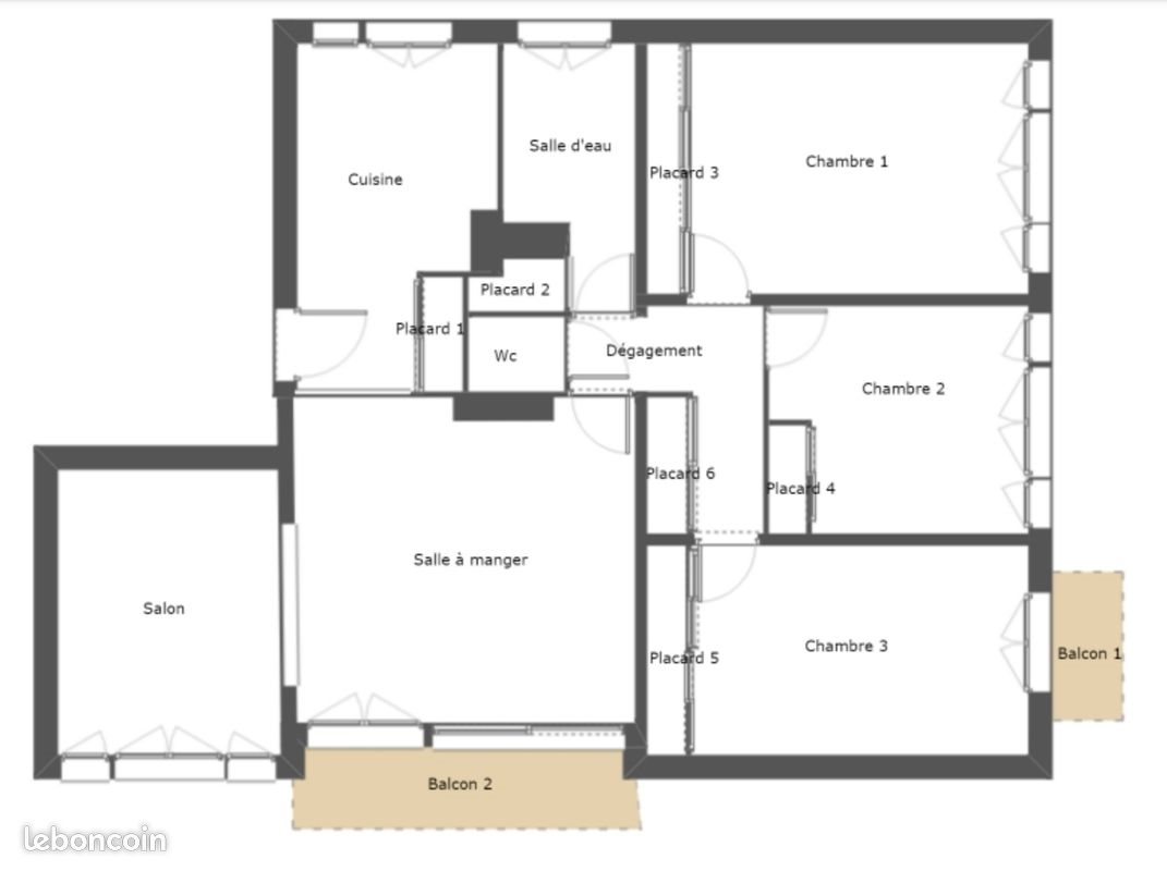 Appartement à louer, 81m², Angers