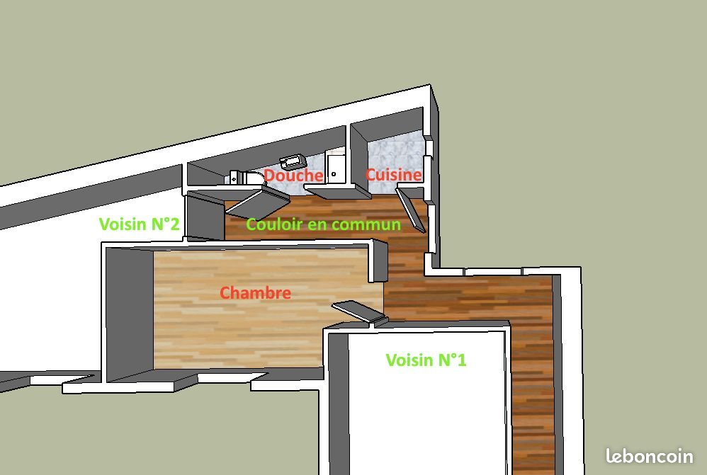 Appartement à louer, 17m², Paris 17ème