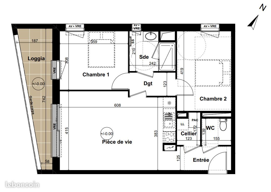 Appartement à vendre, 63m², Montaigu