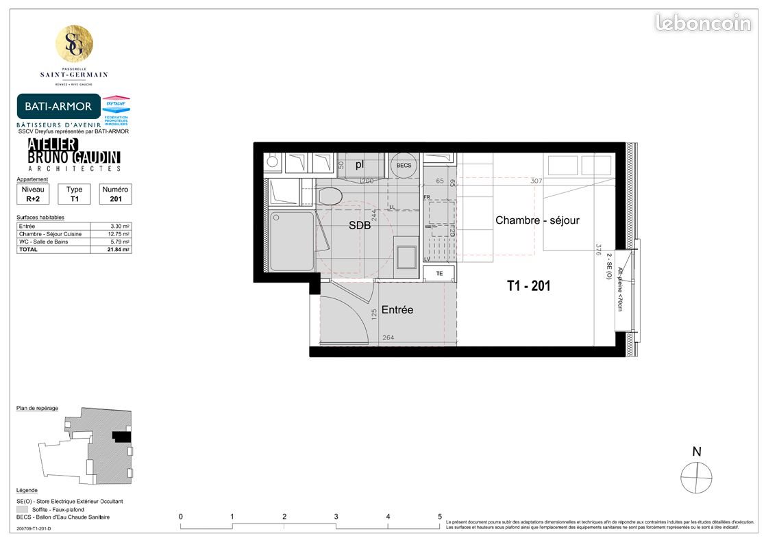 Appartement à louer, 22m², Rennes