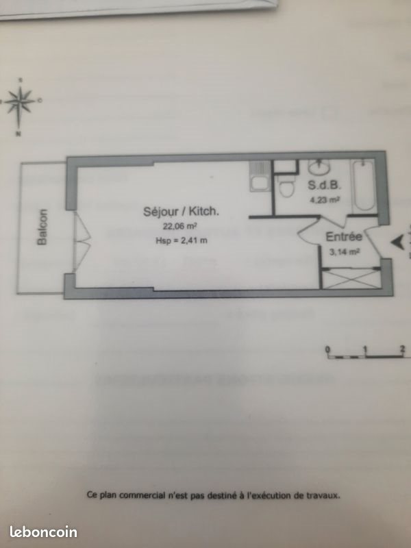 Appartement à louer, 29m², Grenoble