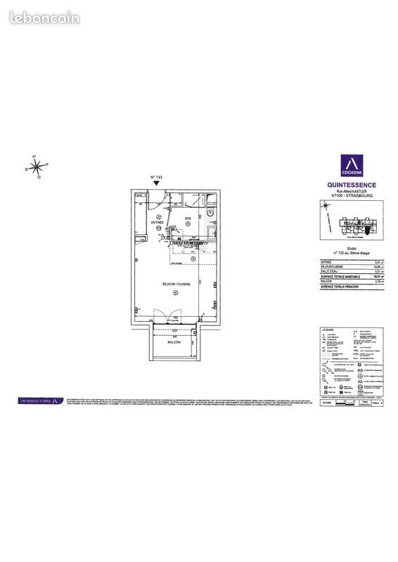 Appartement à louer, 31m², Strasbourg