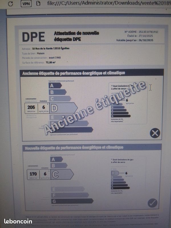 Maison à vendre, 72m², Eguilles