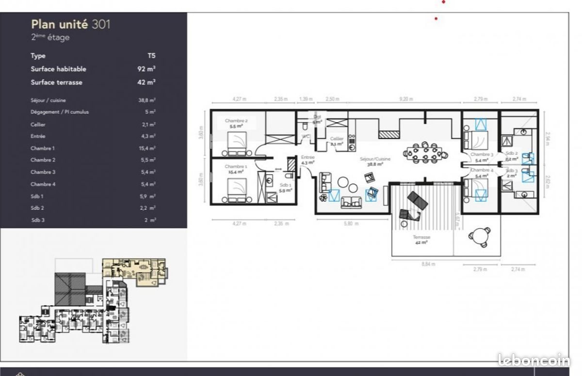 Appartement à vendre, 171m², Porto-Vecchio