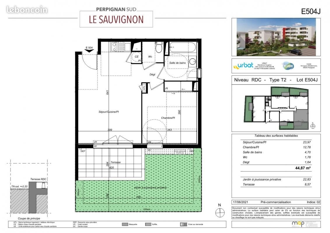 Appartement à louer, 44m², Perpignan