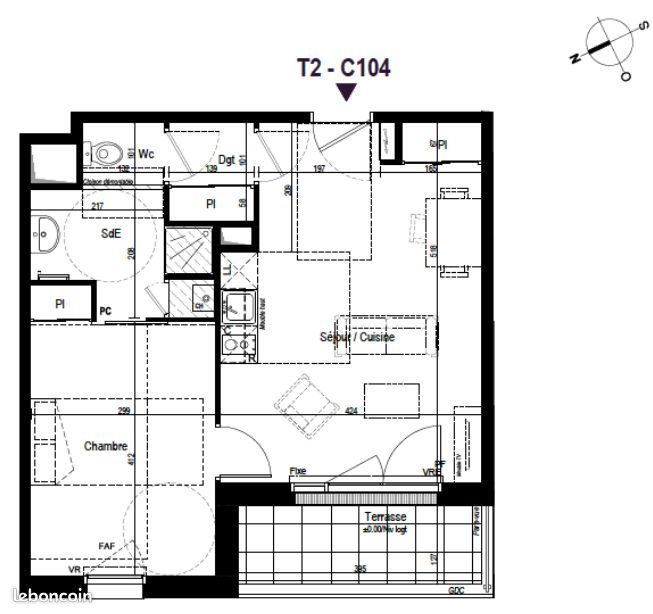 Appartement à louer, 45m², Angers