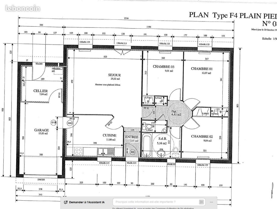 Maison à louer, 89m², Feytiat