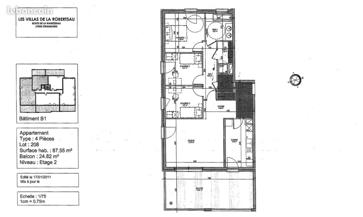 Appartement à louer, 87m², Strasbourg