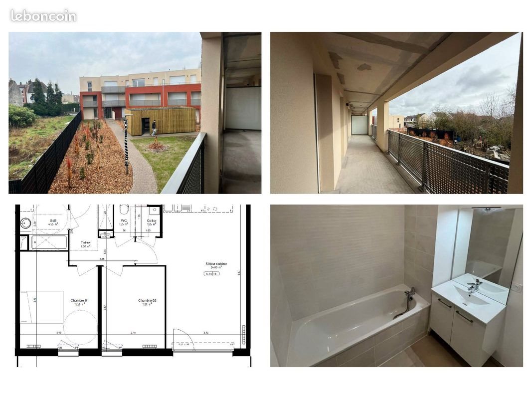 Appartement à louer, 62m², Lambersart