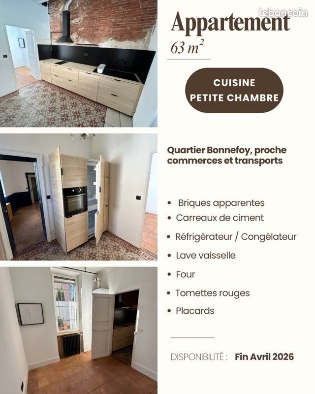 Appartement à louer, 63m², Toulouse
