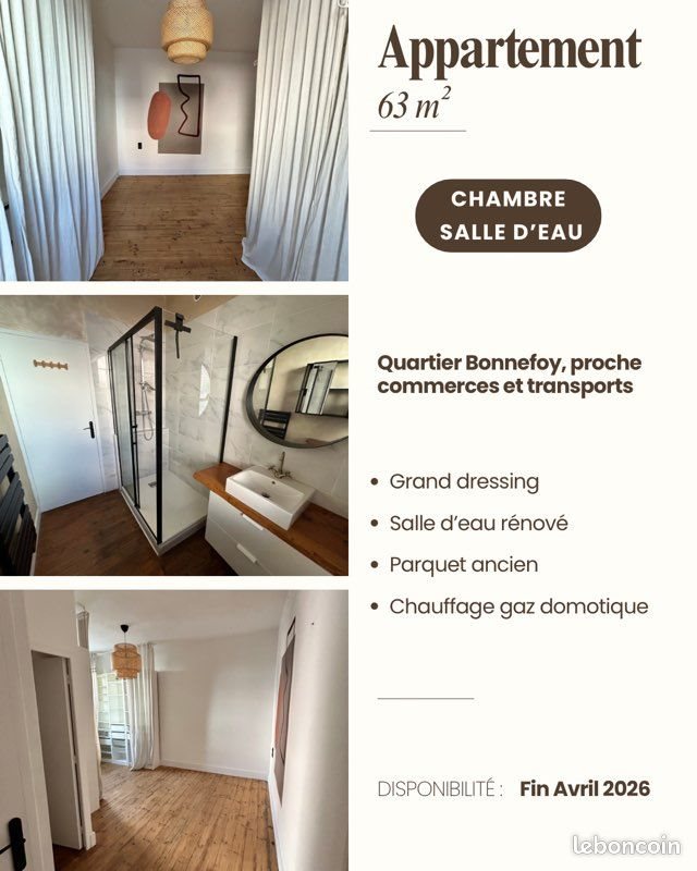 Appartement à louer, 63m², Toulouse