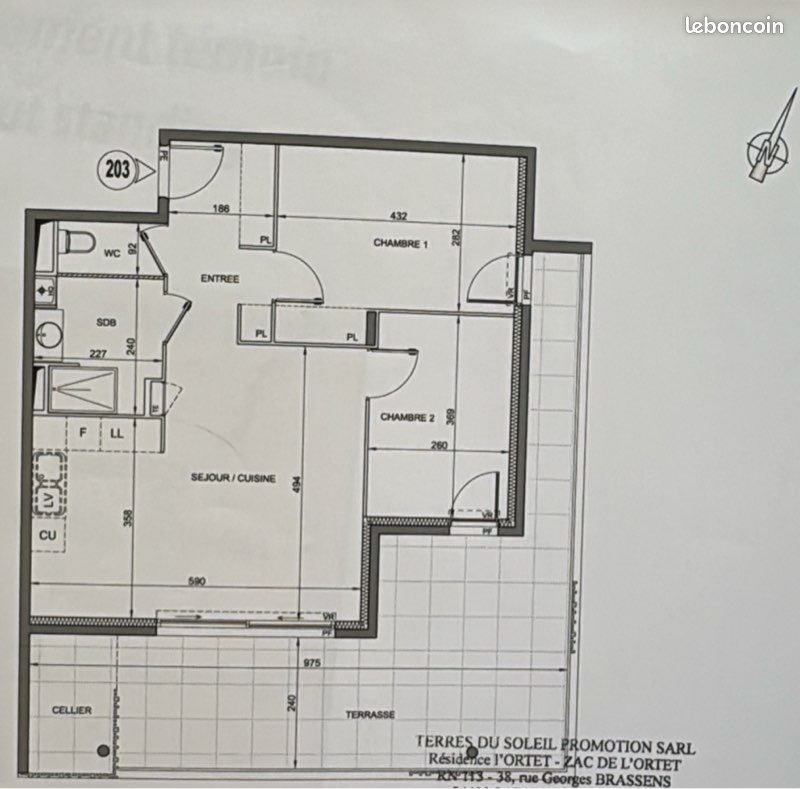 Appartement à louer, 62m², Baillargues