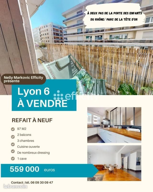 Appartement à vendre, 97m², Lyon 6ème