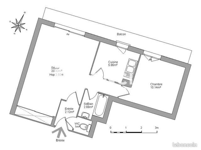 Appartement à louer, 45m², Toulon