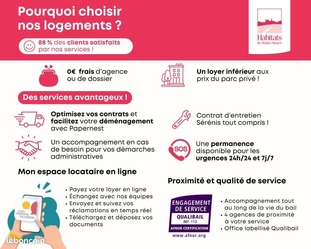 Appartement à louer, 86m², Guebwiller