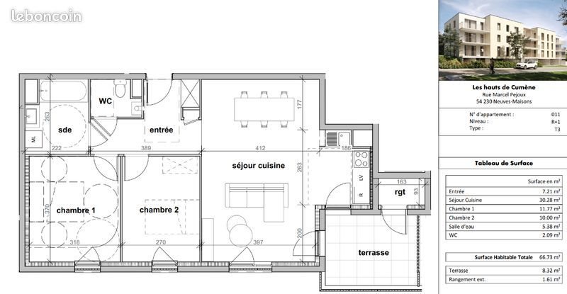 Appartement à vendre, 40m², Neuves-Maisons