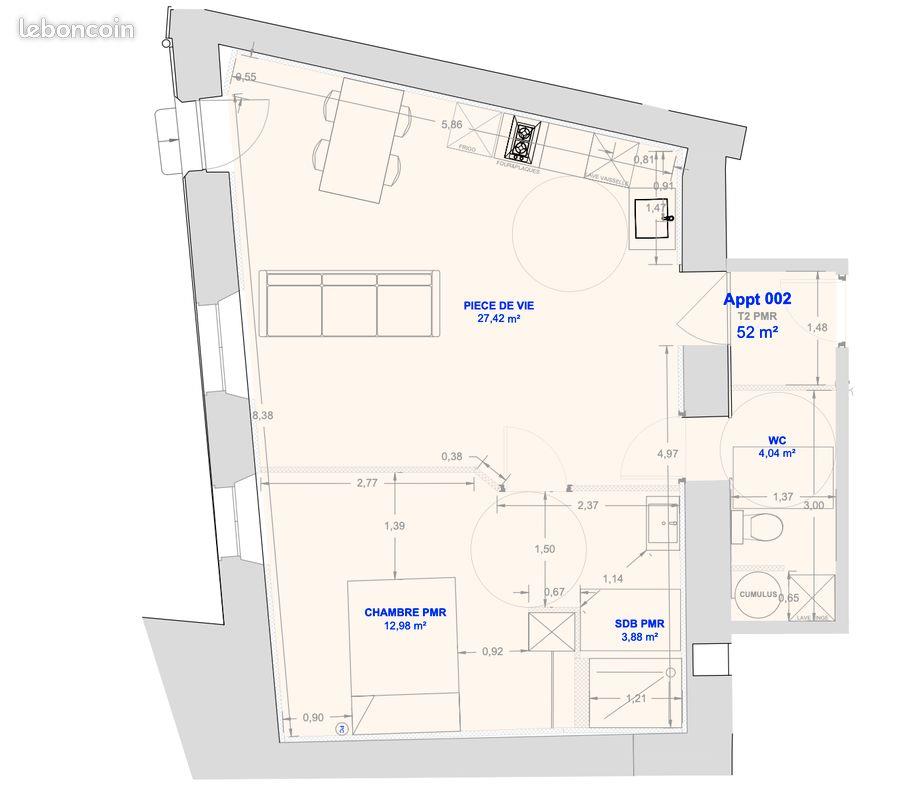 Appartement à louer, 52m², Rabastens