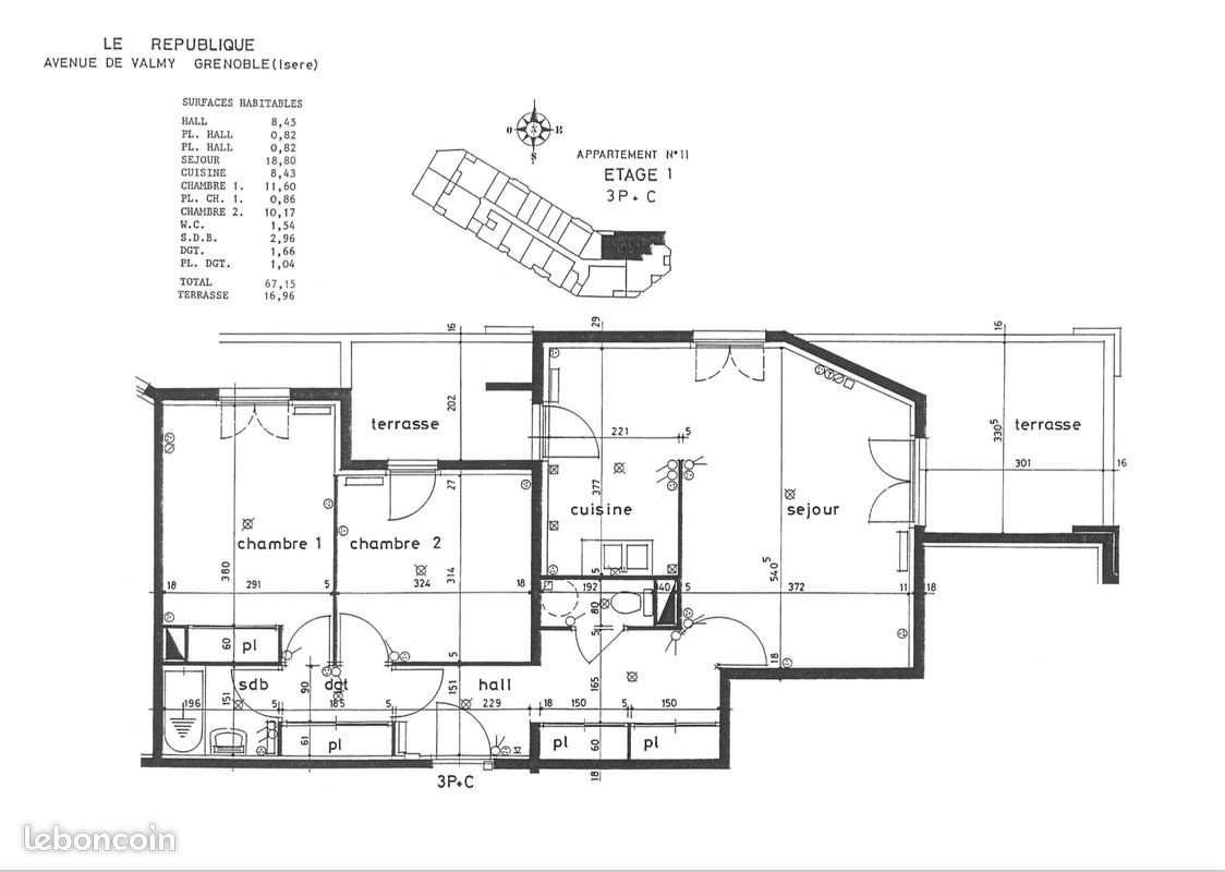 Appartement à louer, 67m², Grenoble