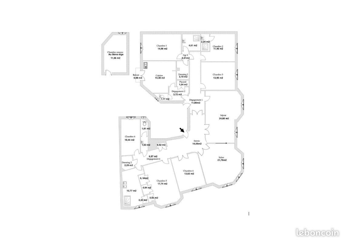 Appartement à vendre, 224m², Lyon 6ème