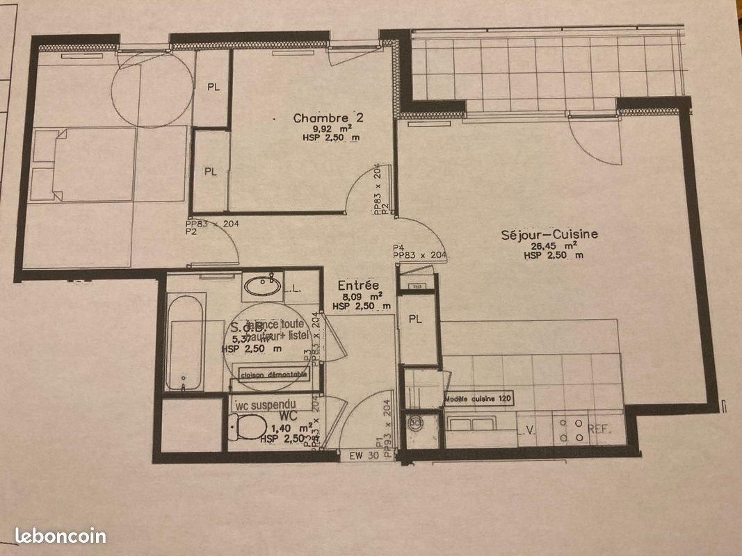 Appartement à louer, 63m², Betton