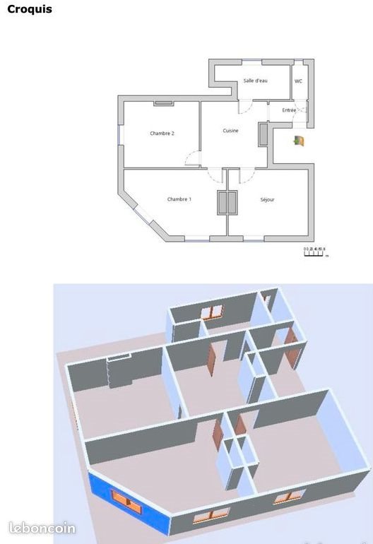 Appartement à louer, 50m², Lille