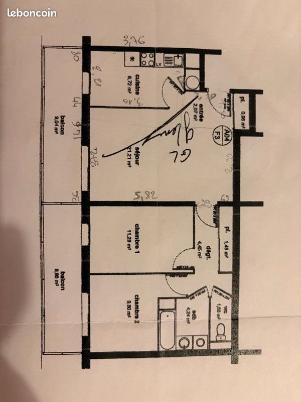 Appartement à vendre, 67m², Les Andelys