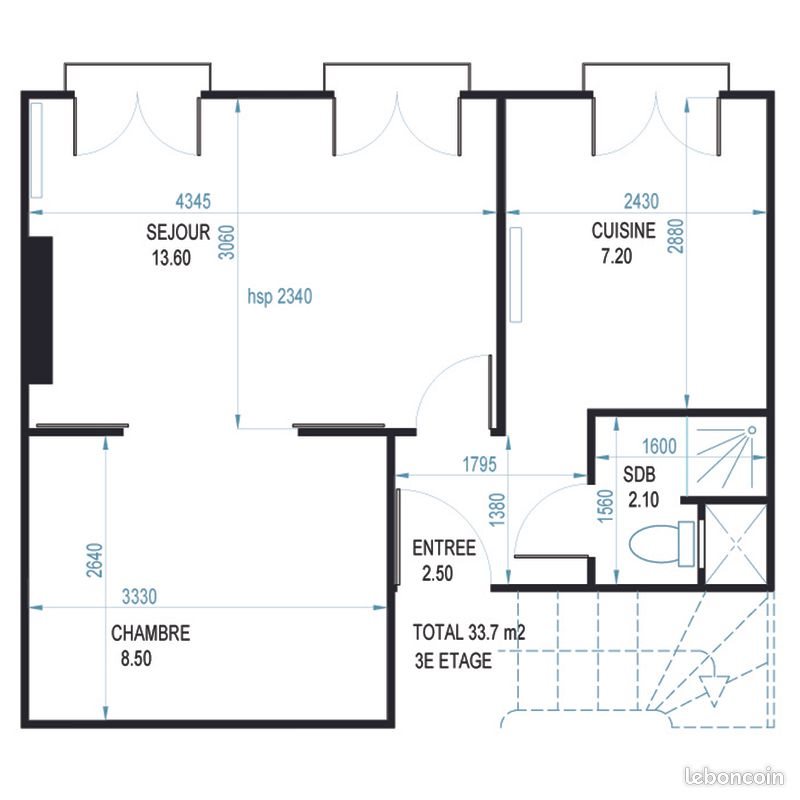 Appartement à vendre, 34m², Marseille 2ème