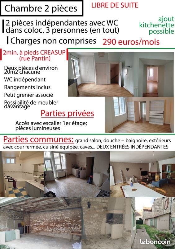 Appartement à louer, 40m², Tonnerre