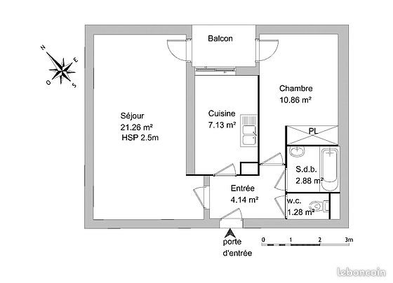 Appartement à louer, 48m², Montpellier