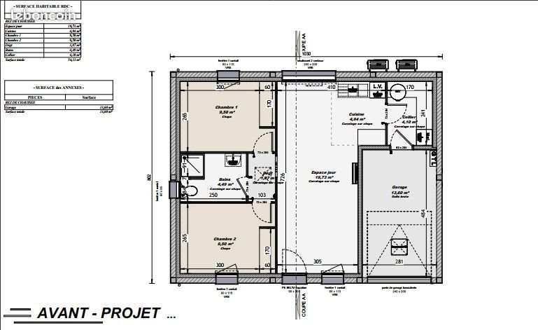 Maison à vendre, 55m², Crosmières