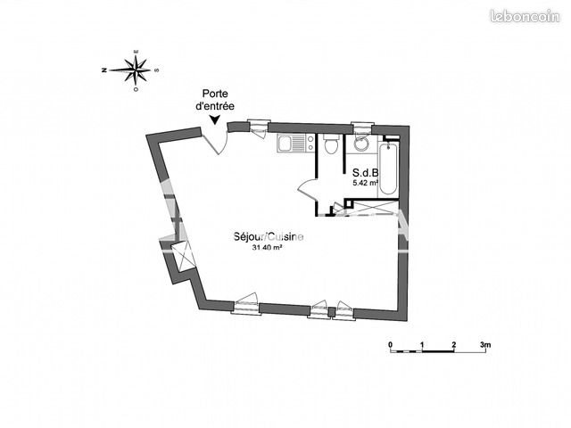 Appartement à louer, 36m², Les Angles