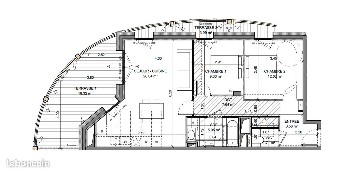 Appartement à vendre, 67m², Rennes
