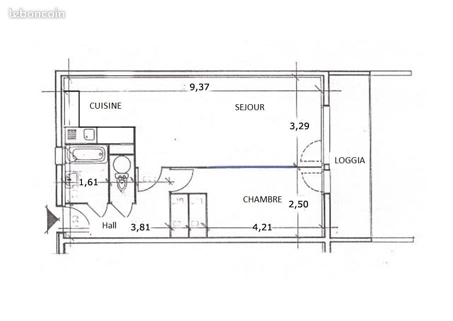 Appartement à louer, 52m², Vizille