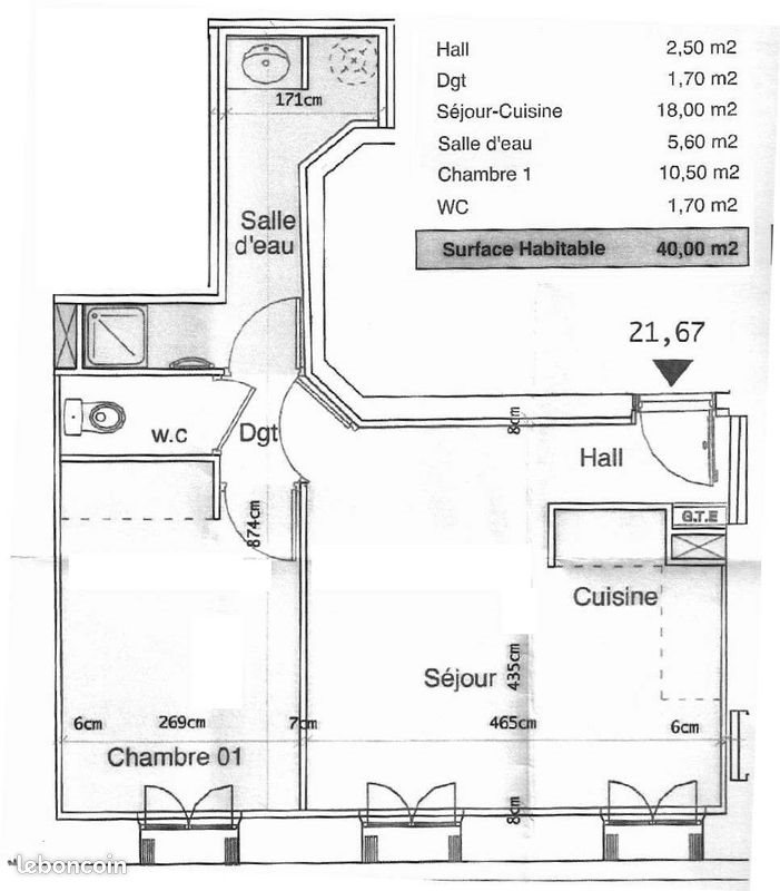 Appartement à louer, 40m², Marseille 2ème