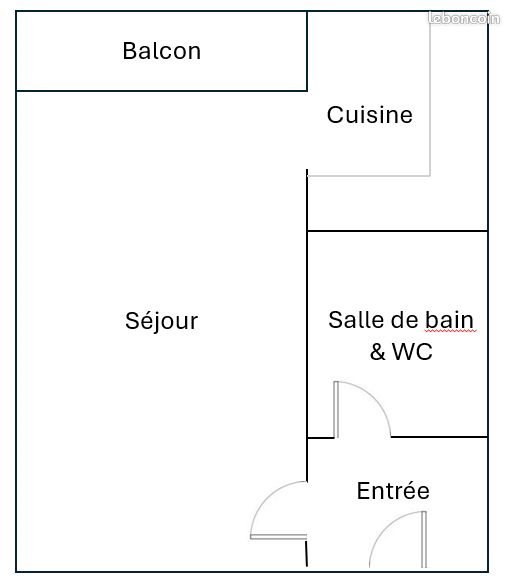 Appartement à louer, 21m², Rennes