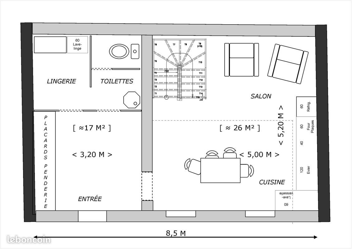 Maison à vendre, 60m², Blérancourt
