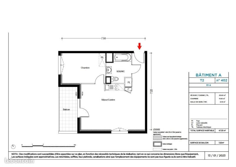 Appartement à louer, 47m², Clermont-Ferrand