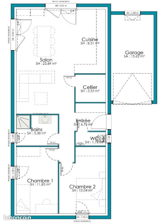 Maison à vendre, 75m², Issenheim