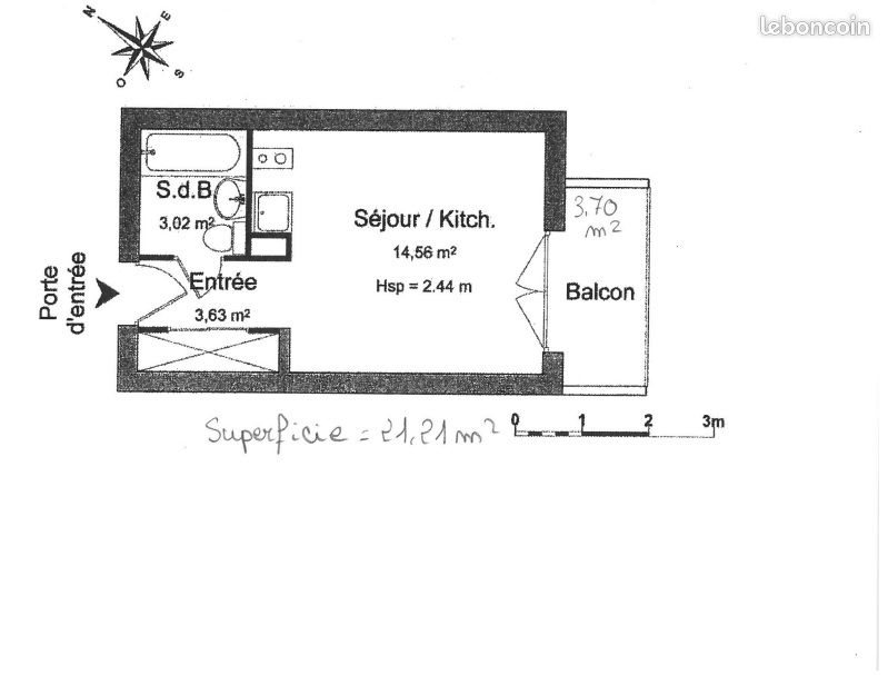 Appartement à louer, 21m², Montpellier