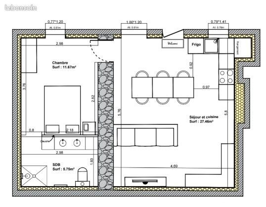 Appartement à vendre, 45m², Limoges